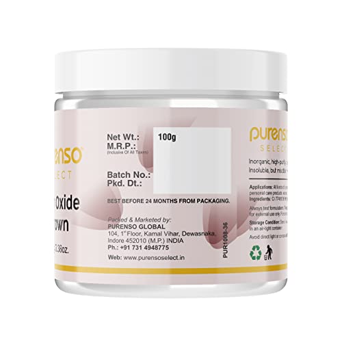 Image of Purenso Select - Iron Oxide Brown Powder, 100g I For Cosmetic, Polyurethane Resin, Art Clay and Flooring