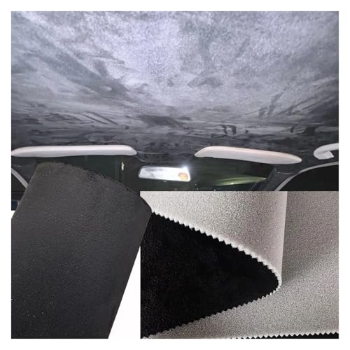Garniture de toit en suédine noire 50x152cm pour l'élégance de votre auto