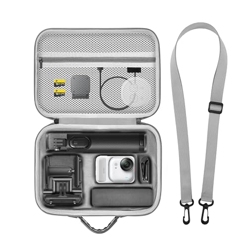 Carrying Case for Insta360 GO Ultra Nylon Material Travel Bag Protective Case Organizer for Insta 360 GO Ultra Accessories DIY Large Capacity for Quick Release Mount Magnetic Pendant Tripod