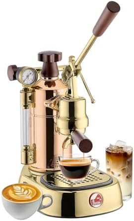 La Pavoni Professional 16-Cup Lever Espresso Machine - Copper and Brass Espresso Maker with Bottomless Portafilter - 38oz Boiler with Pressure Gauge - Manual Lever Operation - Made in Italy - Thumbnail 5