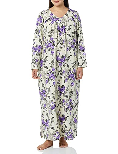 AmeriMark Women Full-Length Flannel Nightgown Pajamas – Ladies Lightweight Warm Cotton Night Gown Nightshirt for Sleeping