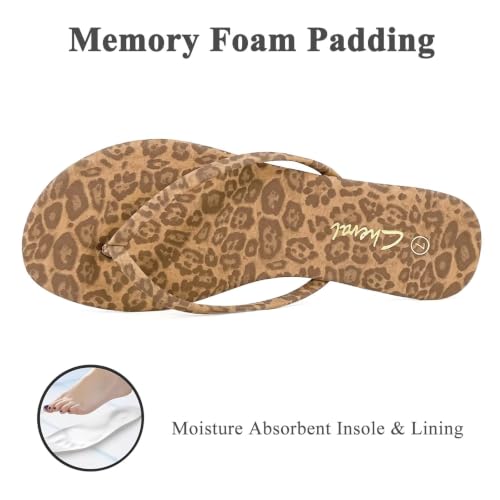 Image of Cheval Flat Leather Flip Flops for Women, Comfortable Dressy Thong Sandals 2026 Summer and Spring Vacation Essentials, Chanclas Para Mujer