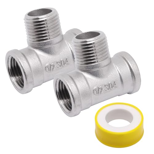 ZHMEINA 1/2 NPT Tee 2 Pack