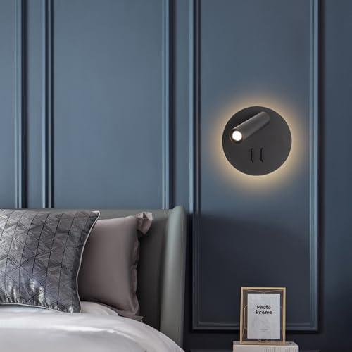 Aplique de pared LED regulable con rotación para cabecera de dormitorio 6