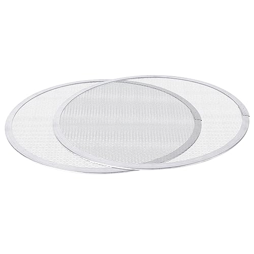 Argon Tableware 14 Inch Mesh Pizza Screens - 2 Pack - Non-Stick Metal Aluminium Pizza Trays Round Oven Cooking Baking Pan for Oven, Home, Restaurant