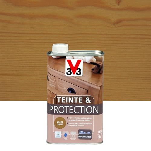 V33 Teinte & protection meubles et boiseries, Chêne moyen 0,5L