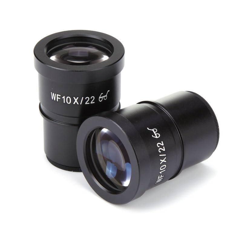 2PCS WF10X With Reticle Microscope Eyepieces for Stereo Microscope Wide Field 22mm High View Eyepiece Lens Ocular Accessories (Color : MS30mm Reticle)
