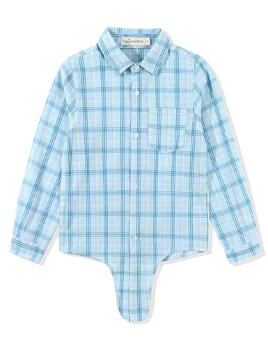 Image of Noomelfish Girls Long Sleeve Button Down Shirt Tie Front Western Tops Cowgirl Outfit (5-14 Years)