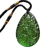Monetais Collier moldavite, pendentif en cristal moldavite de forme irrégulière en verre vert avec chaîne de collier, pierre précieuse tchèque pierre d'énergie en cristal brut