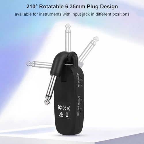 CIADAZ Sistema sem fio 2.4G Sistema profissional de transmissor e receptor de baixo para guitarra se