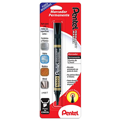 El mejor review de Cinceles de colores para marcado - cinco favoritos. 33 Marcador Permanente Punta Cincel Larga Duración Blíster Pack con 01 Piezas Color Negro- N860BP-A