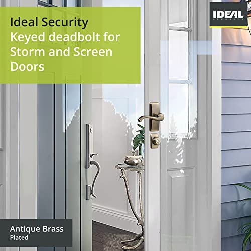 Ideal Security Deadbolt For Storm And Screen Doors, Antique Brass #TOP1