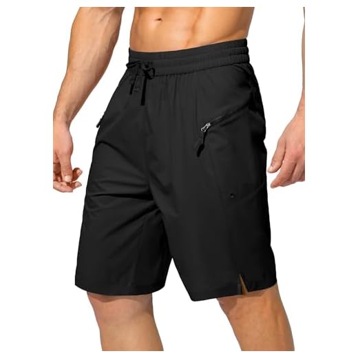 Tansozer Badehose Herren Schnelltrocknend Badeshorts Boardshorts Wasserabweisend Schwimmhose Herren mit Reißverschlusstasche und Verstellbarem Tunnelzug S1 Schwarz 2XL