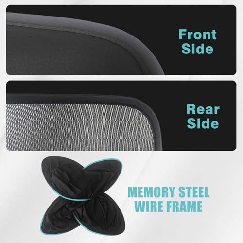 Image of BestEvMod Foldable Roof Sunshade Compatible with 2022-2025 2026 Rivian R1S Accessories Upgraded Heat Reflective Tech Accessories Sunroof Reflective Sun Shade(Front Only Black)
