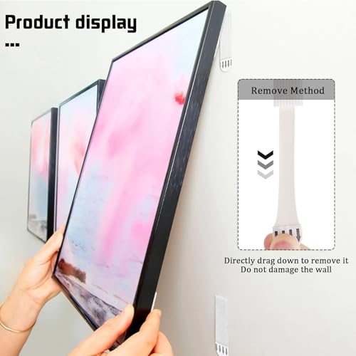 Image of 24-Pairs Large Picture Hanging Strips Heavy Duty, 48 Strips Sticky Picture Hangers for Walls,Hanging Pictures Without Nail,Damage Free No Nails Refill Adhesive Poster Strips for Frame Mounting Strips
