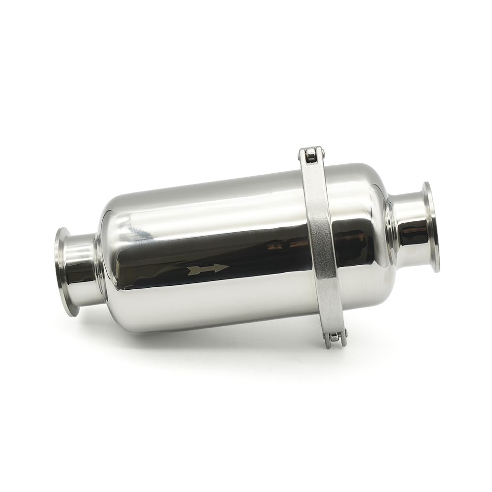 Crépine Tri Clamp Courte en Ligne en Acier Inoxydable SS304, adaptée à Une Virole de 51 mm, diamètre extérieur de 64 mm, Maille 300