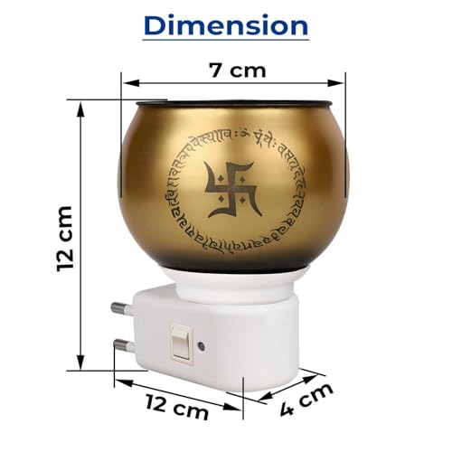Image of Swastik Kapoordani Electric Camphor /Multipurpose Incense Aroma Kapoor Dani /Kapurdani Night Lamp for Home /Camphor Diffuser Burner for Home