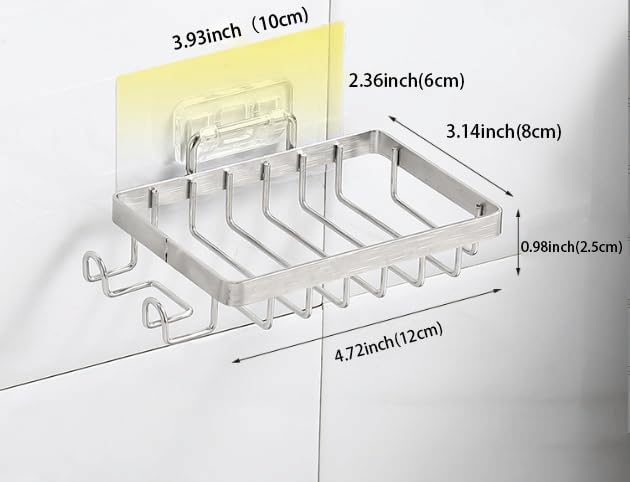 Miniatura 2 de So Nice Jabonera para ducha, jabonera para barra de jabón para pared de ducha, bandeja de jabón, soporte para esponja de jabón, baño, bañera y