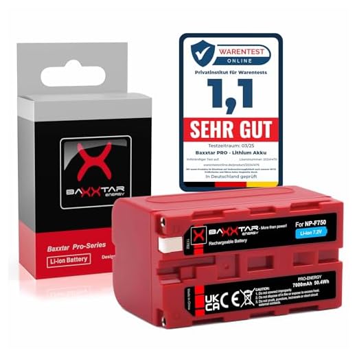 Baxxtar Pro NP-F750 Akku echte 7000mAh (50.4 Wh) kompatibel mit Sony NP-F750 / NP-F550 NP-F570 / NP-F970 / NP-F960 / NP-F570