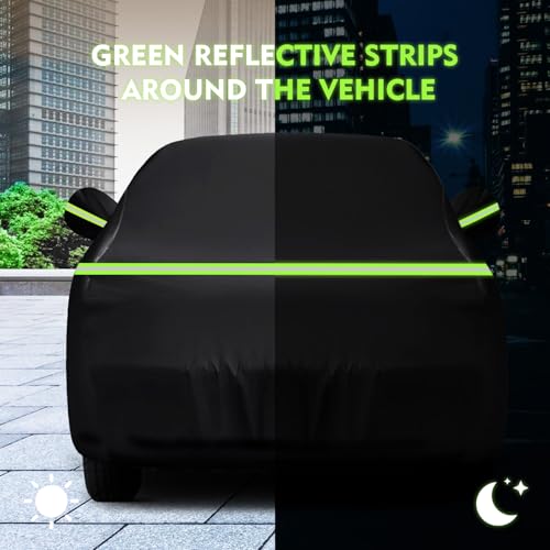 Image of QUNSUNUS Waterproof Truck Cover for Chevrolet C /K 1500 /2500 /3500 1988-1999, Outdoor Truck Cover with Zipper, Full Exterior Car Covers for Automobiles All Weather with Wind, Sun, UV and Dust Protection