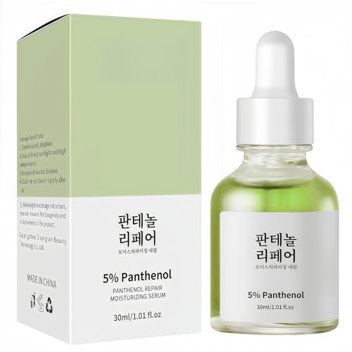 5% Panthenol (Vitamin B5) Face Serum, for Sensitive Skin, Hydrating Soothing Serum to Repair Dry Skin, Strengthen Skin Barrier & Calm Redness, Fragrance-Free for Delicate & Acne-Prone Skin, 30ml