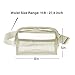 Bomvabe Clear Fanny Pack Stadium Approved, Clear Crossbody Bag with Adjustable Strap for Women, Transparent Belt Bag for Stadium Events, Fashion Waist Bag Crossbody for Concert Sport, Beige