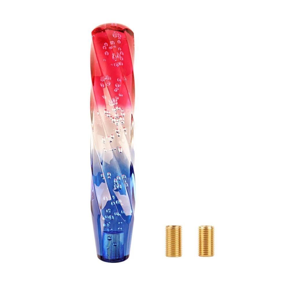 HYASDBWE 10 15 20 25 30cm Car Crystal Resin Bubble Gear Shift Knob AT MT Auto Manual Stick Gear Shifter Stick Lever Gear Shifter Parts(Blue,25cm)