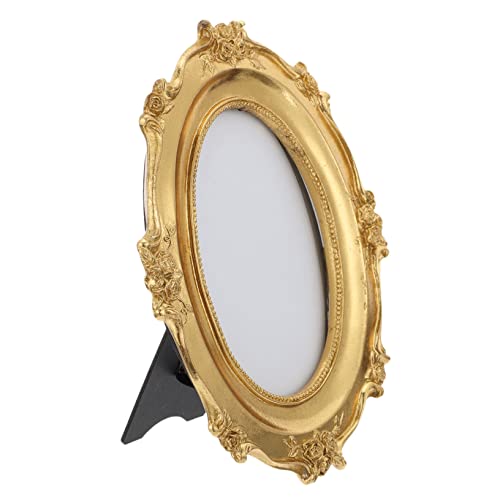 Zerodeko Cornice Portafoto in Resina Elegante Cornice Ovale in Oro Vintage Con Ad Alta Definizione Per Soggiorno