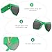 GALPADA Retro Cat Eye Sunglasses Women Fashion Spectacles with Emerald Frame and Black Gray Lenses Party Glasses Creative V Letter Eyewear for Outdoor Use