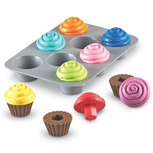 Learning Resources Smart Snacks Shape Sorting Cupcakes – Toddler Girl and Boys Toys, Play Food, Toy Kitchen Accesories, Fine Motor Skills, Preschool Montessori, Shape Sorter, Kids Birthday