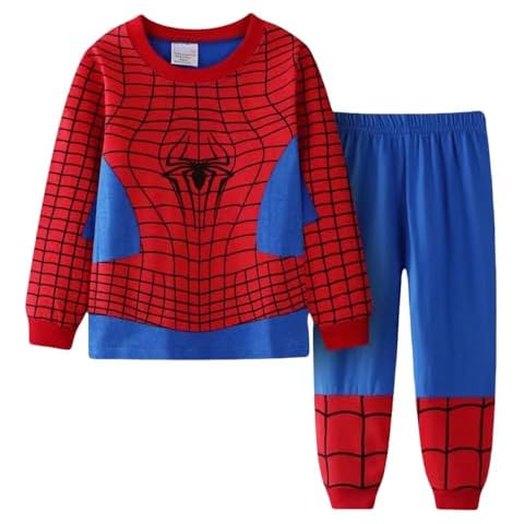 youenyou Boys Pajamas Set 2-7T PJS Cotton Super Hero Sleepwear Children's Kids Pajamas Sets Sleepwear(X001,5T) Cover