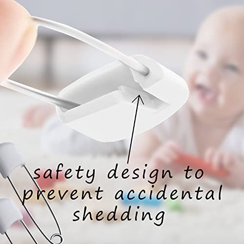 24 Baby Nappy Safety Pins, 2.2 Inch Diaper Plastic Push-in Pins, 55mm Durable Head Fasteners With Safety Lock Closures - Image 2