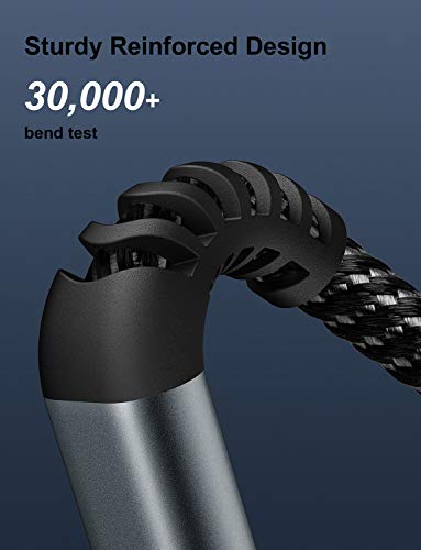 Dasku Lightning Cable 3Ft 3Pack Nylon Braided Heavy Duty Iphone Charger Cord Black Compatible With 14/13 / 12/11 Pro Max/X/Xs Max/Xr /8 Plus/ 7 6S Plus 6 Plus/Ipad Mini/Air #TOP1