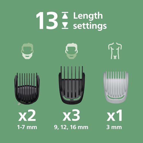 Image of Philips India's No.1 Men's Trimmer | Single stroke beard trimming | 10-in-1 All in One Grooming Kit- Head to Toe | Detail trimmer attachment | 90 min. runtime | 5 yrs* warranty | MG3941