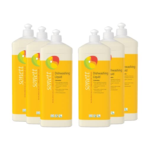 Image of Sonett Organic Dishwashing Liquid Calendula Certified Organically Grow 34oz (Pack of 6)