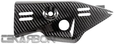 Replacement for Exhaust Heat Shield, Kawasaki ZX10R (2011-2015), Carbon Fiber, 2x2 Twill Weave