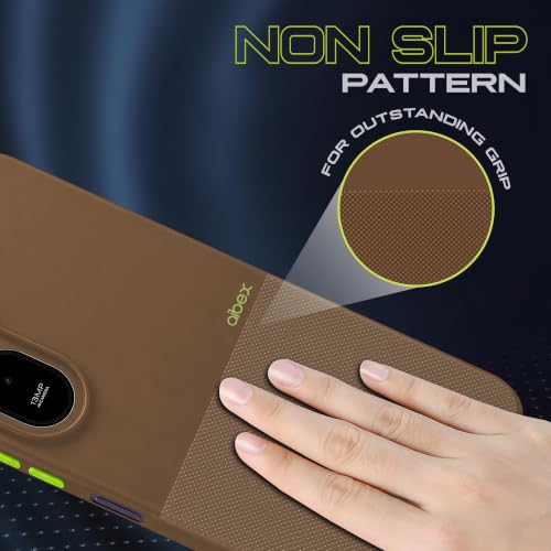 Image of AIBEX Premium Back Cover Case Compatible for Redmi A7 Pro 5G / A7 Pro 4G / Poco C85X 5G|Scratch & Drop Tested Shockproof Matte Texture Case Soft Microfibre Lining Slim Fit Cover Anti-Scratch - Brown