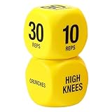 OHYER 2 Stück Workout-Würfel 6 Seitiger Fitness-Würfel-Set Für Übungen Tragbares Fitnesszubehör Frauen Männer Krafttraining für Ganzkörpertraining, Cardio und HIIT, ideal für Übungskurse