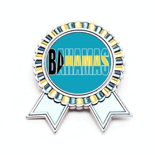 Broche drapeau des Bahamas M métal à offrir comme souvenir ou cadeau culturel
