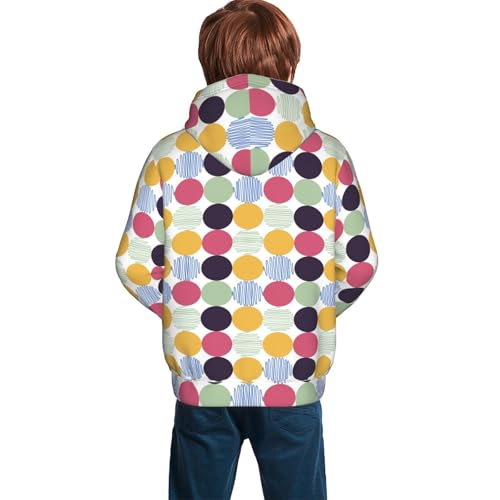 Polka Dot Kid Hoodies Boys Sweatshirts Girls Pullover with Pocket4