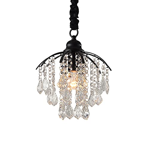 Lustre en cristal compact pour entrée sombre et chambre E27