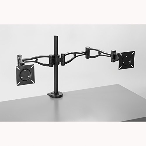 Image of Fellowes 8041701 Professional Series Depth Adjustable Computer Monitor Stand for 2 Monitors with Dual Monitor Arms, 24 Lb Capacity