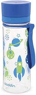 Aladdin My First Aveo Childrens Water Bottle 0.35L Blue Graphics  Leakproof - Wide Opening for Easy Fill - BPA-Free - Kids Water Bottles for School - Stain and Smell Resistant - Dishwasher Safe