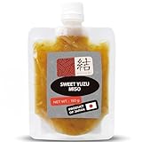 MUSUBI JAPAN Süße Yuzu Miso Paste - Hergestellt in Japan 150g, milde japanische Miso mit echter Yuzu-Zitrusfrucht, süß-würzige Paste für Glasuren, Marinaden, Dips & Gemüse
