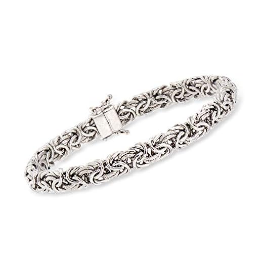 Ross-Simons Sterling Silver Byzantine Bracelet With Magnetic Clasp For Women