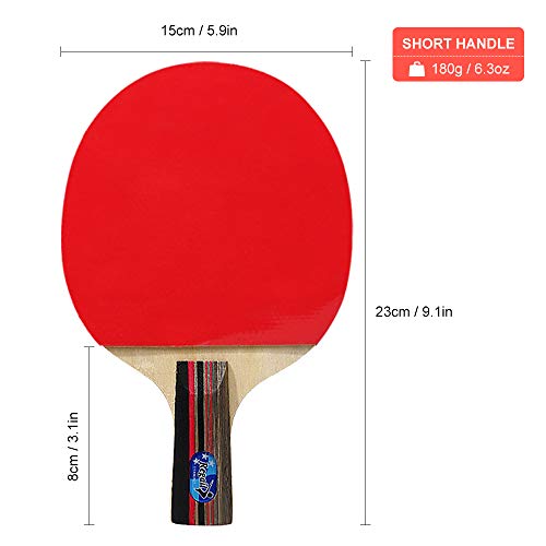 Loijon Raquetes de ping pong Raquetes de tênis de mesa de qualidade 2 bastões de ping pong Conjunto