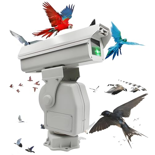 Lyayyds Bird Repellent La-S-Er Devices 360° Cruise Automatic Bird Scarer Laser Bird Repellent Device For Substations, Airports, Orchards, App Remote Control Starrysky