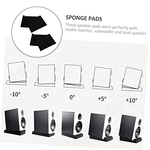ibasenice 4 piezas Almohadillas de aislamiento para monitores de estudio profesionales tapetes de amortiguación de sonido pads acústicos miniatura 3