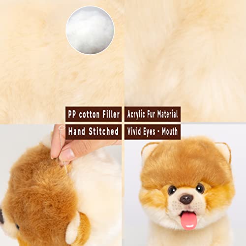 Electronic Walking Pomeranian Stuffed Dog Toy, Realistic Interactive Puppy Pet Dog, Walking, Barking,Wagging Tail & Talking,Present Pet Gifts For 3+ Year Boys Girls #TOP3