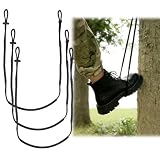 3 Pcs Climbing Stick Aider for Hunting, Daisy Chain Single Step Aider, Hand-Braided Lightweight Climbing Rope Ladder for Tree Stand, Heavy Duty Load-Bearing 1700 Lbs, Outdoor Safety Climbing Gear